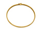 14K Yellow Gold Twisted Diamond-cut Flexible Bangle