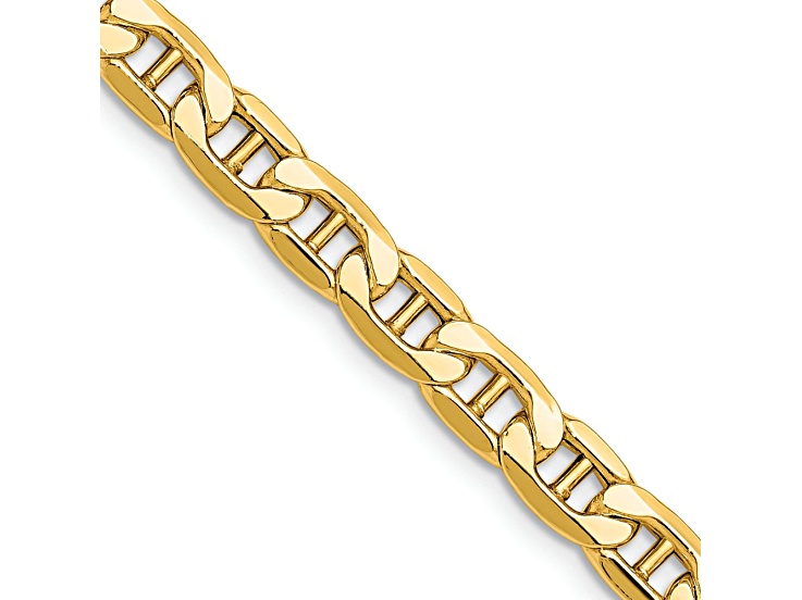 14k Yellow Gold 6.25mm Mariner Link 20 Inch Chain