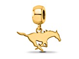 14K Yellow Gold Over Sterling Silver LogoArt Southern Methodist University Small Dangle Bead