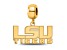 14K Yellow Gold Over Sterling Silver LogoArt Louisiana State University Small Dangle Bead