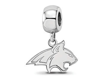 Picture of Sterling Silver Rhodium-plated LogoArt Montana State University Small Dangle Bead