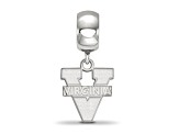Sterling Silver Rhodium-plated LogoArt University of Virginia Small Dangle Bead