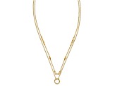 14K Yellow Gold Polished Double Layer Necklace