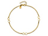 14K Yellow Gold Polished Infinity Symbol 9-inch Plus 1-inch Extension Anklet