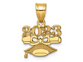14K Yellow Gold Graduation Cap and Diploma 2023 Charm