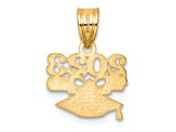 14K Yellow Gold Graduation Cap and Diploma 2023 Charm