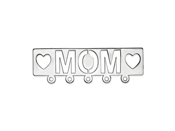 Picture of Rhodium Over 14k White Gold Mom Pin