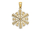 14K Yellow Gold Polished Snowflake Pendant