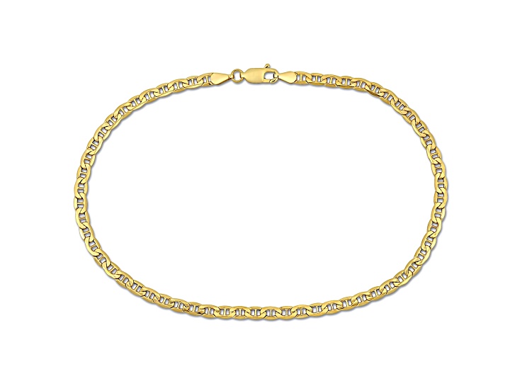 10K Yellow Gold 3.3mm Marine Link Bracelet