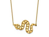 14K Yellow Gold Diamond-cut Snake Necklace