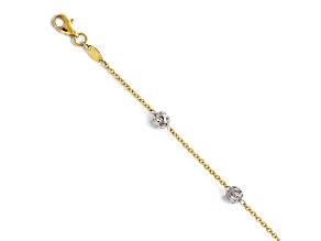 14K Two-tone Anklet