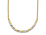 14K Two-tone Beaded 18-inch Necklace