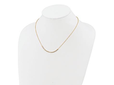 14K Two-tone Beaded 18-inch Necklace