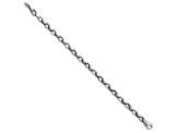 Rhodium Over 14k White Gold 4.5mm Hand-polished Fancy Link Bracelet