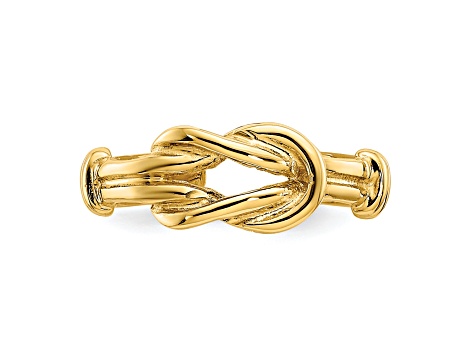 14K Yellow Gold Love Knot Toe Ring