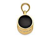 14k Yellow Gold 3D Enameled Coffee Cup Pendant