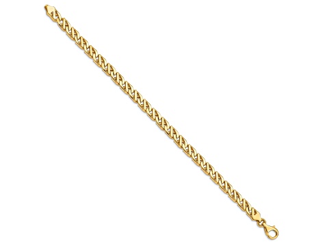 14k Yellow Gold 6.1mm Hand-polished Fancy Link Bracelet