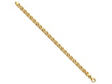 14k Yellow Gold 6.1mm Hand-polished Fancy Link Bracelet