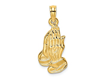 Picture of 14k Yellow Gold 2D Praying Hands Charm