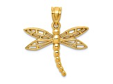 14k Yellow Gold Dragonfly Pendant