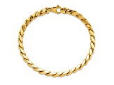 14K Yellow Gold Polished Fancy Link Men's Bracelet