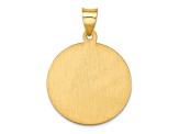 14k Yellow Gold Polished and Satin Saint Florian Medal Pendant