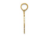 14k Yellow Gold Textured 100% Libra Zodiac Charm