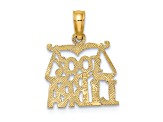 14k Yellow Gold Textured 100% Libra Zodiac Charm