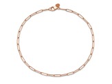 14K Rose Gold Polished Fancy Link Anklet