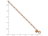 14K Rose Gold Polished Fancy Link Anklet