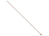 14K Rose Gold Polished Fancy Link Anklet