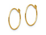 14K Yellow Gold Small Endless Hoop Earrings