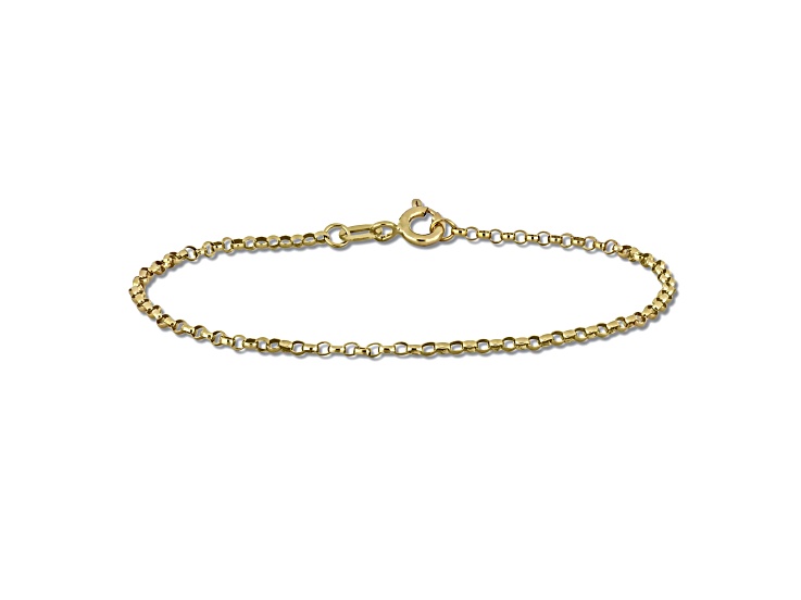 14K Yellow Gold 0.65mm Rolo Link Bracelet