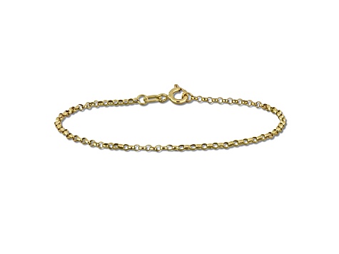 14K Yellow Gold 0.65mm Rolo Link Bracelet
