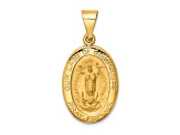 14k Yellow Gold Polished and Satin Our Lady Guadalupe Medal Pendant ...