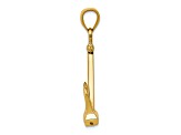 14k Yellow Gold 3D T-Bar Style Anchor Pendant