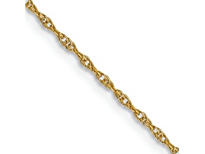 14k Yellow Gold 0.95mm Solid Cable 14 Inch Chain