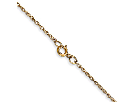 14k Yellow Gold 0.95mm Solid Cable 14 Inch Chain