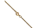 14k Yellow Gold 0.95mm Solid Cable 14 Inch Chain