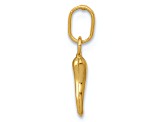 14k Yellow Gold 3D Italian Horn Pendant