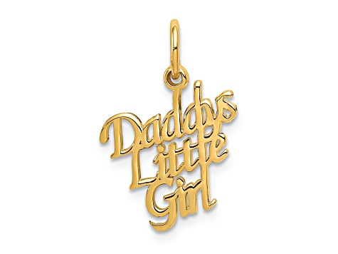 14k Yellow Gold Daddys Little Girl pendant