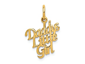 14k Yellow Gold Daddys Little Girl pendant