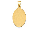 14k Yellow Gold Polished and Satin Spanish Lady Of Guadalupe Medal Pendant