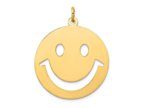 14k Yellow Gold Smiley Face Charm