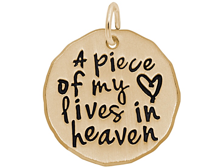 14K Yellow Gold Piece Of My Heart Charm