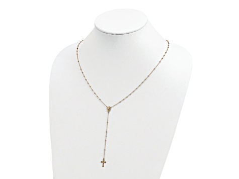 14K Yellow Gold Polished 2mm Beaded Rosary