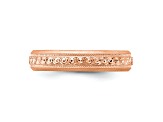 14K Rose Gold 3mm Design Etched Wedding Band