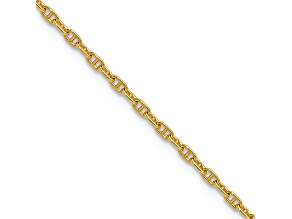 14k Yellow Gold 1.8mm Solid Mariners Link 20 Inch Chain