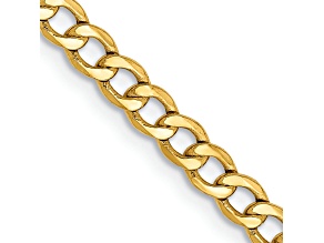 14k Yellow Gold 2.85mm Curb Link 18 Inch Chain