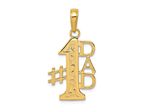 14K Yellow Gold Number 1 DAD Charm